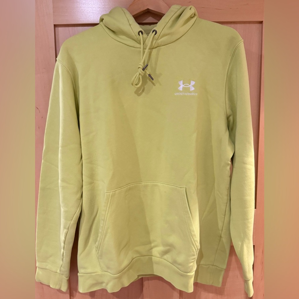 Under Armour Men's Armour Fleece Graphic Hoodie (Lime Yellow, L)